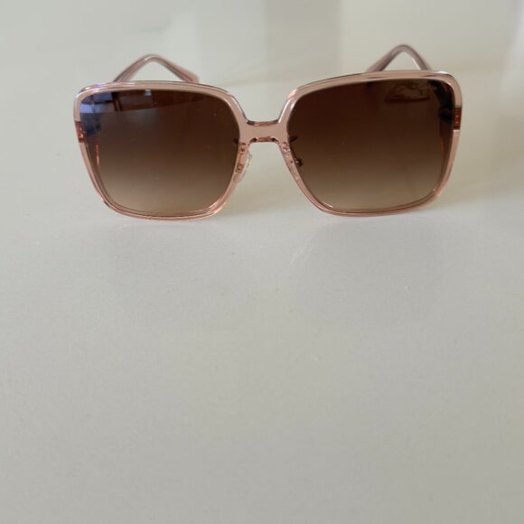 COACH 61mm Gradient Square Sunglasses   TRANSPARENT PINK BRAND NEW